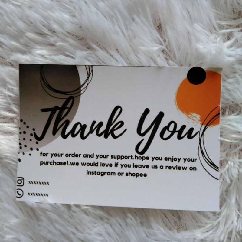 

Thank You Card Olshop | 200 gsm