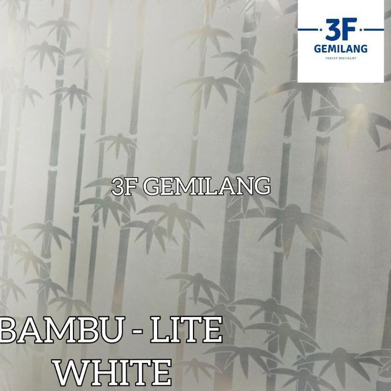 [4d4 B4ny4k] Fiber Plastik Penutup Pagar Motif Bambu Lite TEBAL 0.7mm METERAN,.eL7.CDE