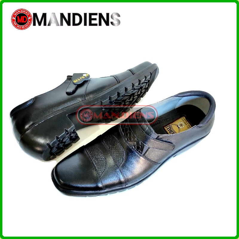 MANDIENS - Sepatu Kulit Asli Pantofel Pria Formal  Sol Jenggel Koboi Medali K170/K270