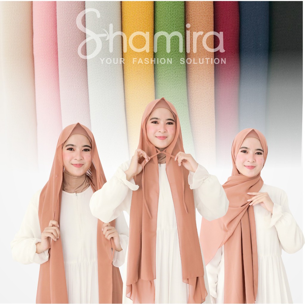 HIjab Pashmina Tali Ceruty Babydoll Premium Paket hemat Isi 4 By Shamira