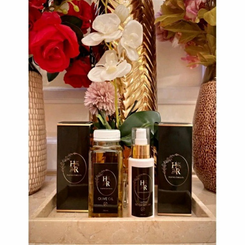 Olive OiL & Glow Body Serum Hamra Beauty (Paket Glowing) Body Serum sepaket pemutih kulit