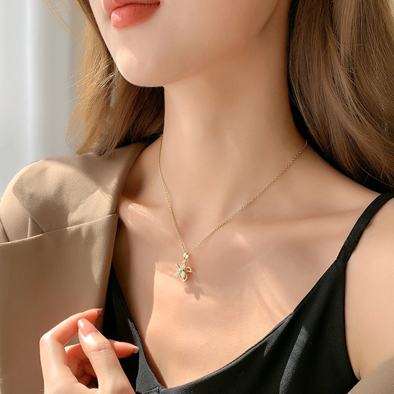 Simple Rotatable Windmill Necklace Rotating Windmill Clavicle Chain Pendant Gift Girlfriend 2021 Sweet Heart Jewelry