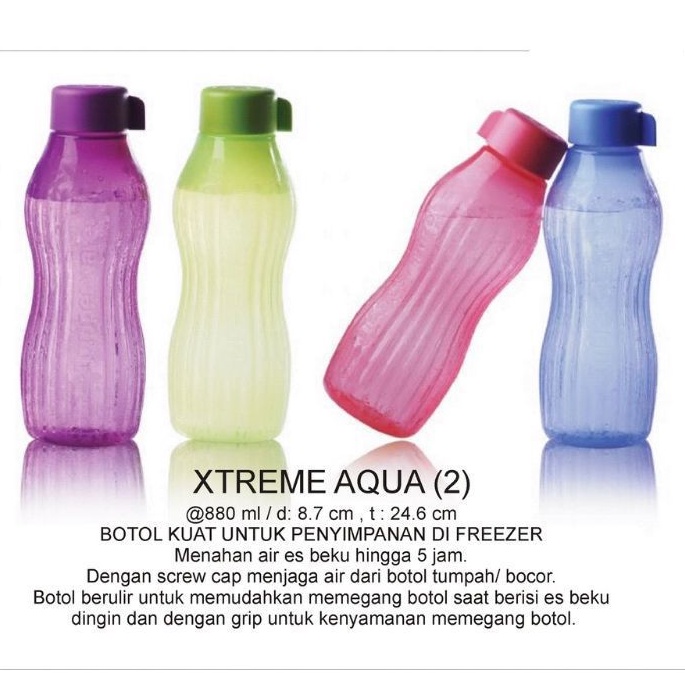 

Tuperware 2pcs Eco Bottle XtremAqua 880ml Botol Minum