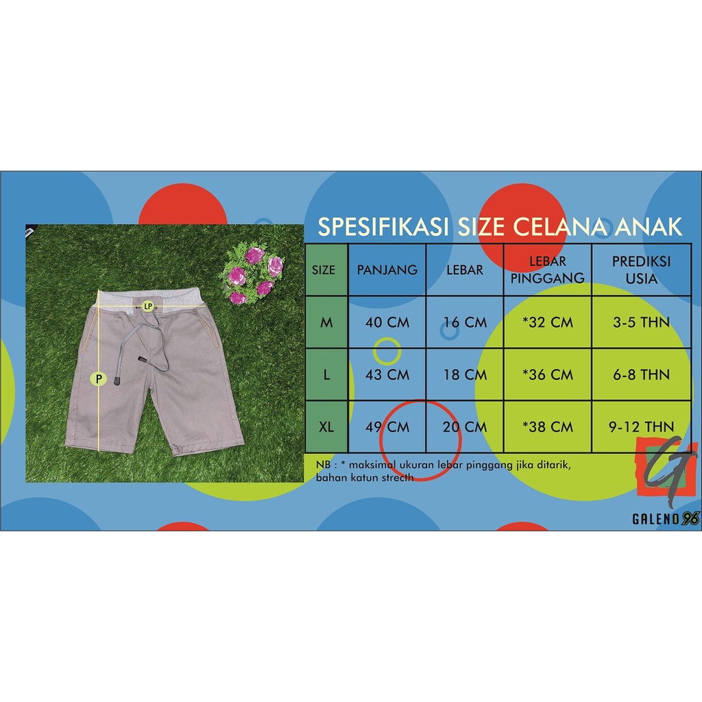 Zhavin Setelan Celana distro anak suai 3-12 tahun bahan katun