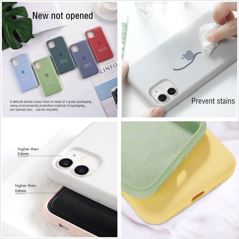 [[Tertutup Penuh] Silicon Case iPhone 12 Pro Max i12 mini i11promax i6 6SPlus 7 8 7Plus/8plus/X/XS/xsmax Casing iPhone SE 2020 Cover