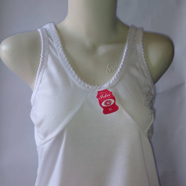 Kaos dalam wanita putih jumbo merek Ida