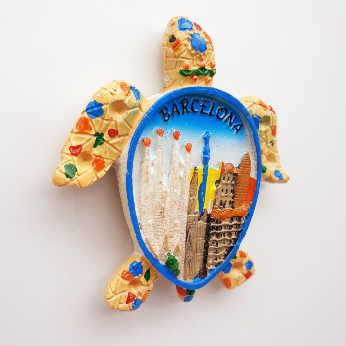 3D Fiber Souvenir Negara magnet Kulkas Tempelan kulkas BARCELONA SPAIN