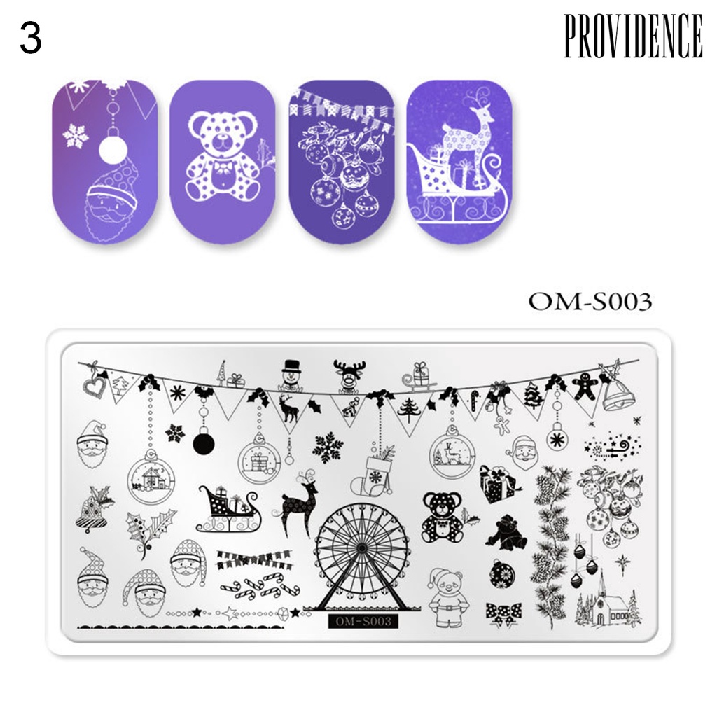 Providence Christmas Nail Art Stamping Template Tree/Snowflake/Snowman Print Image Plate