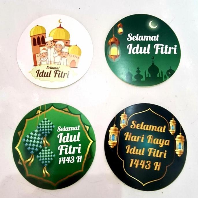 

Silahkan Order] Sticker Toples Lebaran Idul Fitri 5CM Sticker Toples 5CM
