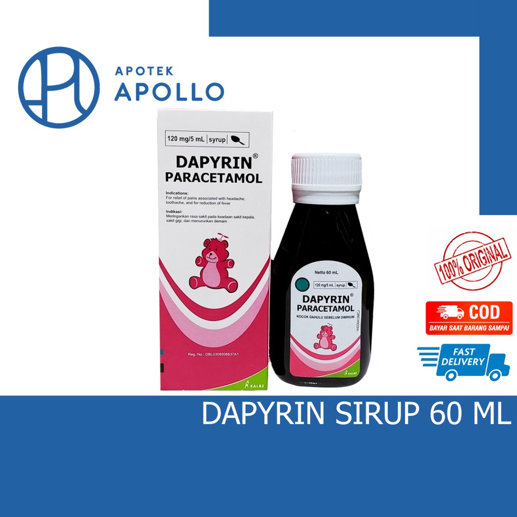 Jual DAPYRIN PARACETAMOL SIRUP 60 ML | Shopee Indonesia