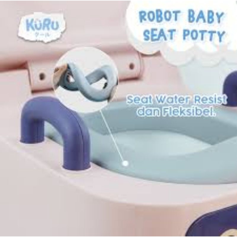 KuruPotty Training Robot Series - Pispot Train Anak Motif Robot - Pispot Pipis BAB Anak Bayi - Kuru Tempat Pipis BAB Baby