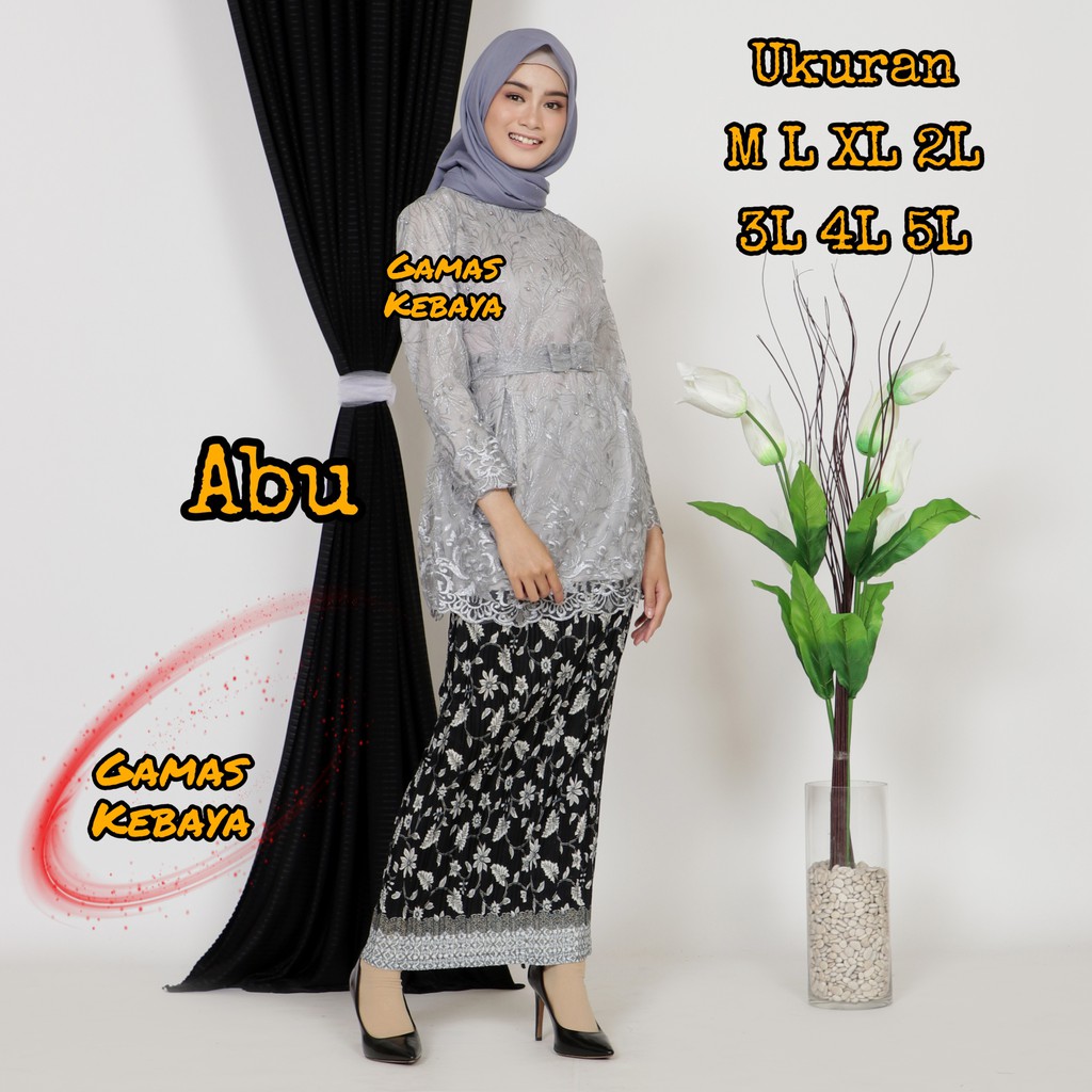 SETELAN KEBAYA CANTIKA SEMI TUNIK TILE MUTIARA/KEBAYA MODERN/KEBAYA BRUKAT/KEBAYA JUMB0/WISUDA/COD