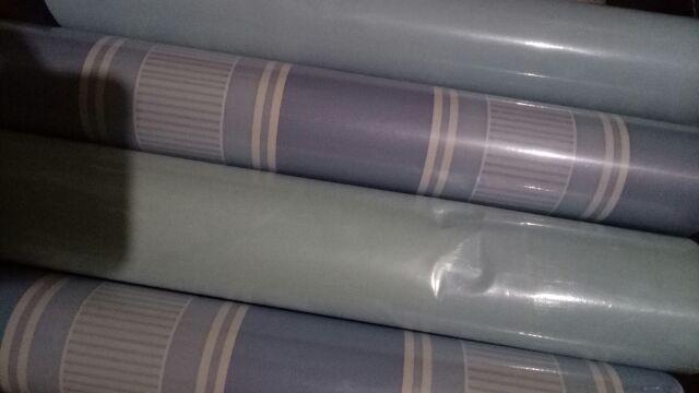 L001ls Wallpaper Sticker Ku - Biru 45cm X 9-10m Wallpaper Dinding