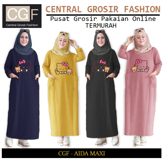 Aida Maxi - Central Grosir Fashion (CGF) - Ukuran L-3XL - Matt Baby Terri