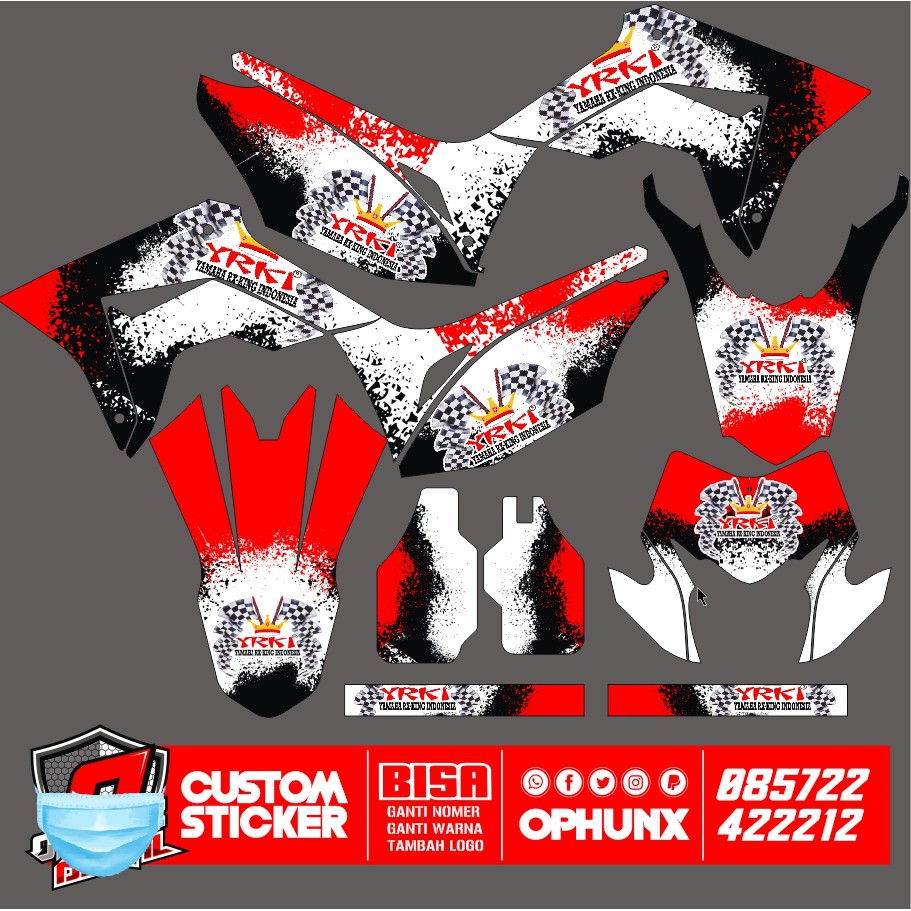 CRF STIKERCUSTOM FULL BODY DECAL STICKER STRIPING keren