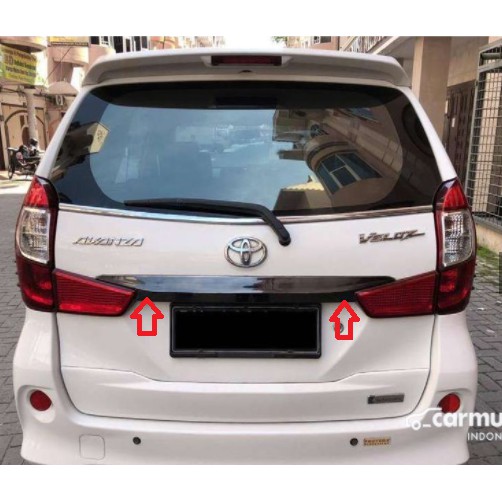 Trunklid List Pintu Bagasi Avanza/Xenia 2016 KE ATAS Veloz Chrome Hitam Original