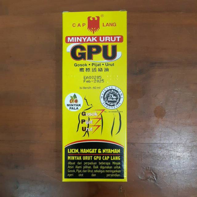 Minyak Urut Minyak Pala GPU Cap Lang
