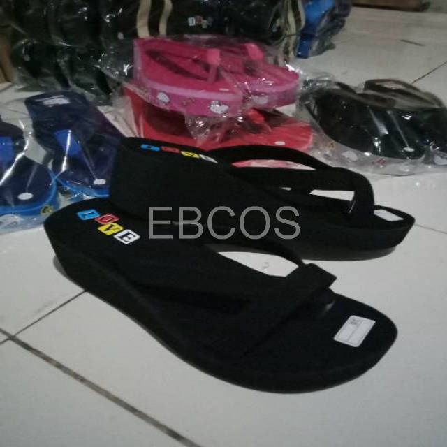 Sandal Wedges Spon KN 02 Silang Sendal Wadges Spon Jepit Wanita Tali Silang Sendal Dewasa Terbaru