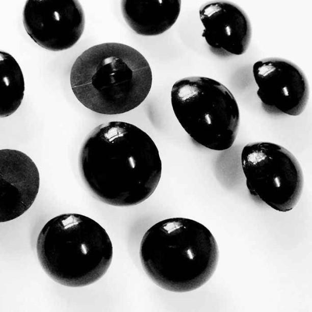 ֍ Kancing Baju r Putih Susu Hitam - Kancing Mutiara 13mm - Putih ✴