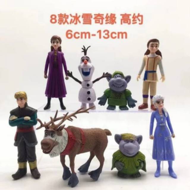 MOMBABY1 Figure Frozen 1 set isi 8 pcs atau Topper Cake Frozen atau Hiasan Kue Frozen