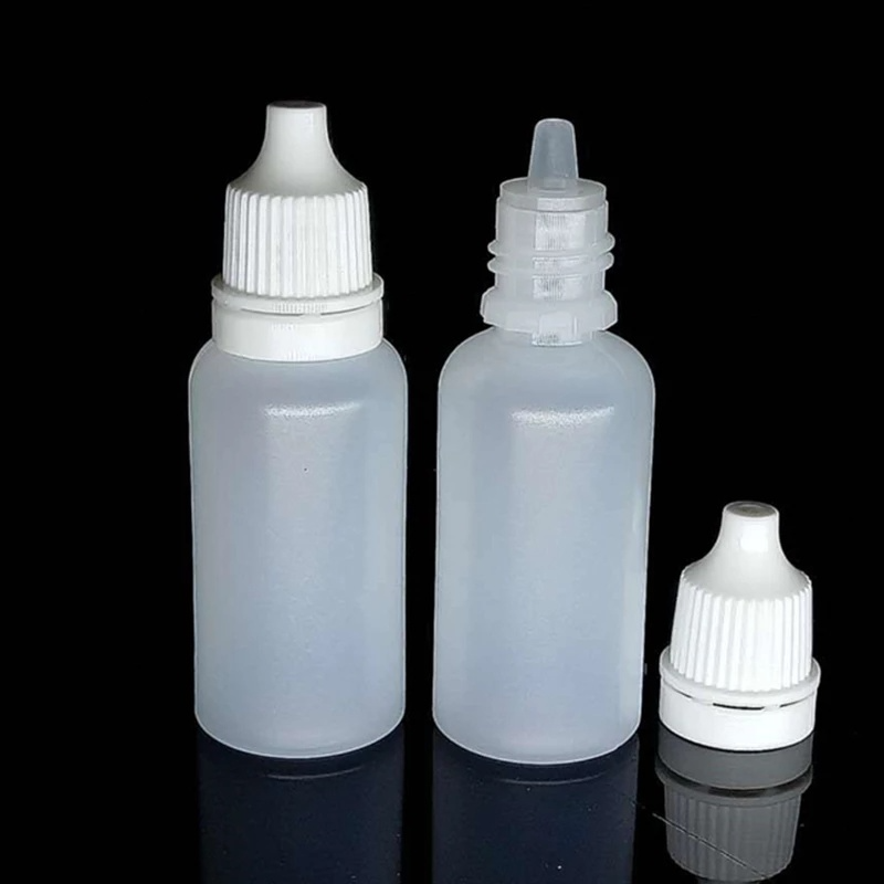 1pc Botol Plastik PE Kosong 5Ml - 100Ml Dengan Tutup Ulir Untuk Lem Cair / Minyak