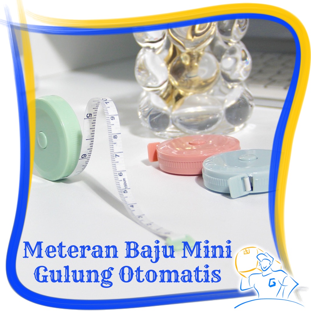 Meteran Baju Otomatis Gulung Mini 150 CM Meteran Baju Jahit Badan Pengukur Lingkar Perut Measuring Tape Roll