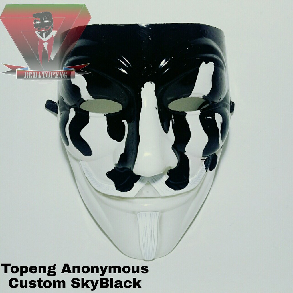 Topeng Anonymous Custom SkyBlack