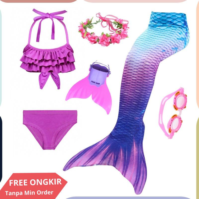 2019 Hot Girls Memikat Mermaid Ekor untuk Berenang Anak-anak Bating Suit Kostum Mermaid Baju Renang