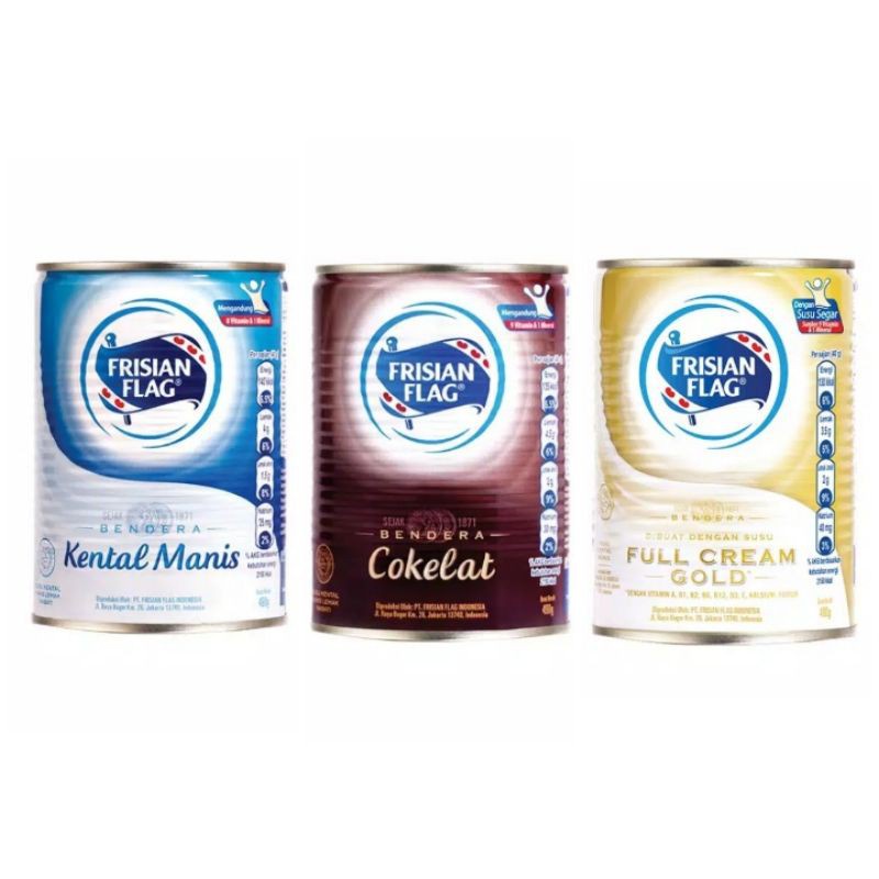 

Susu Bendera/Frisian Flag Kental manis/Coklat/gold 370g