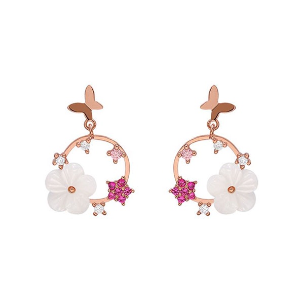 anting kupu - kupu bunga butterfly flower earrings (3G4) jan272