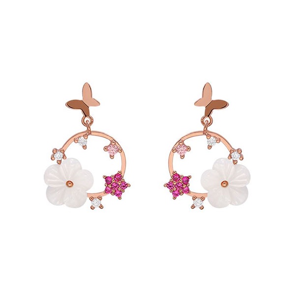 anting kupu - kupu bunga butterfly flower earrings (3G4) jan272