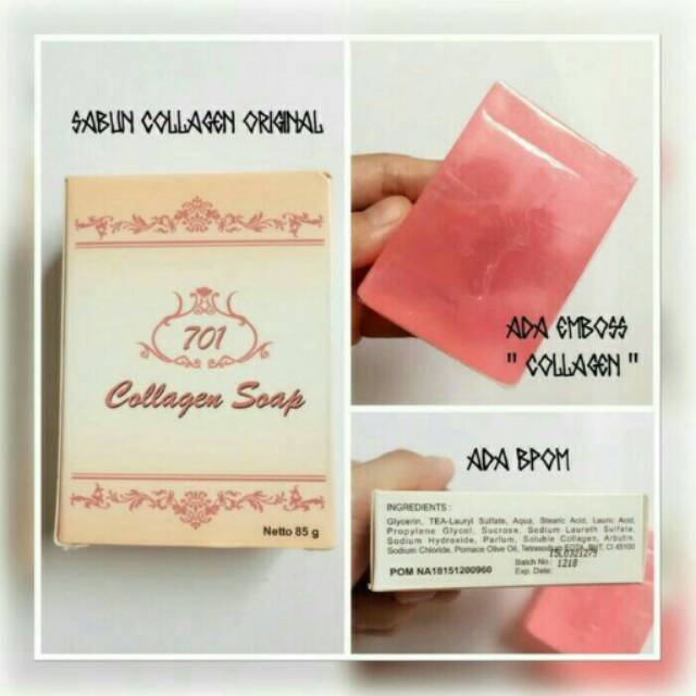 COLLAGEN SOAP 701 EMBOS ORIGINAL BPOM - SABUN COLLAGEN 701