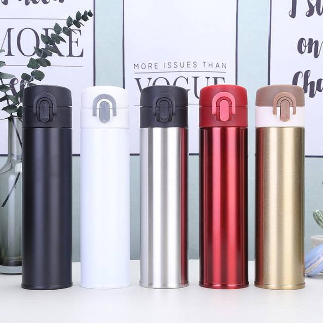 Termos slim 400ml stainless/ termos air panas 400ml/ kado/ souvenir/ termos serbaguna