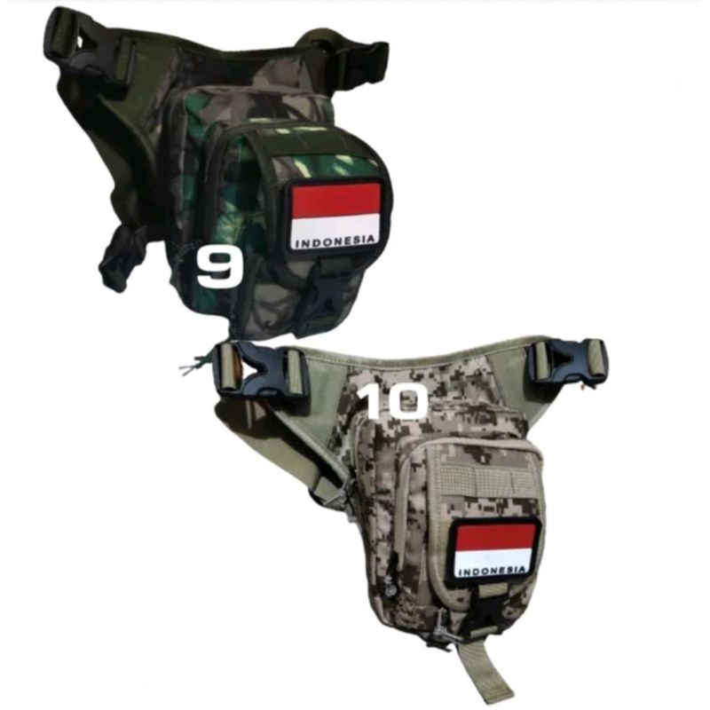 tas selempang tactical holster - tas paha pinggang tactical army plus holster  - tas airsoft