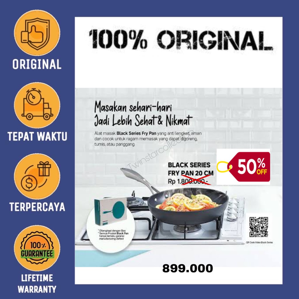 TChef Black Series Penggorengan Anti Lengket