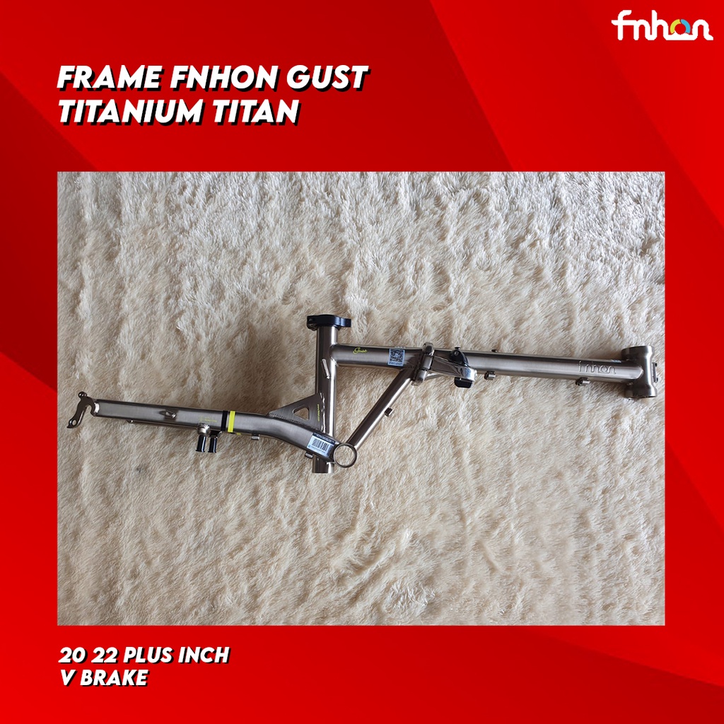 Frame FNHON GUST 20 22 plus inch v brake vbrake titanium Titan Sepeda Seli not BLAST STORM Discbrake DB Rose Gold