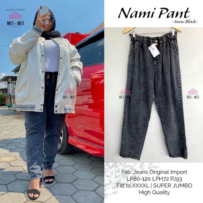 Nami pants celana jumbo jeans wanita by mee-mee