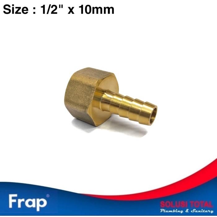 Female Hose Nipple 1/2" X 10Mm Nepel Selang Drat Dalam Frap