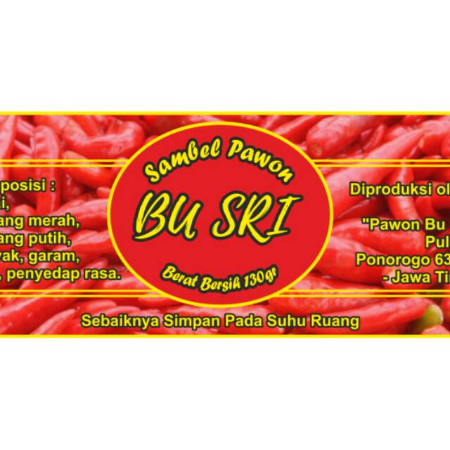 

Sambel pawon bu sri