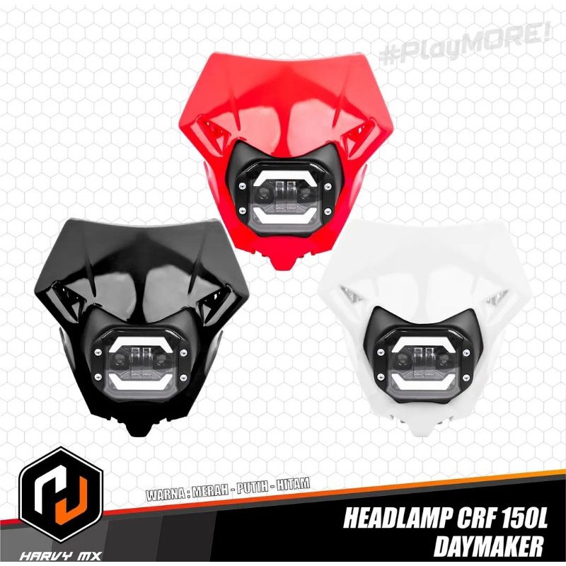 HEADLAMP DAYMAKER  CRF 150 L LAMPU DEPAN DAYMAKER CRF 150 CRF 250 CRF 450 LED HRV TRAIL DAN SUPERMOT