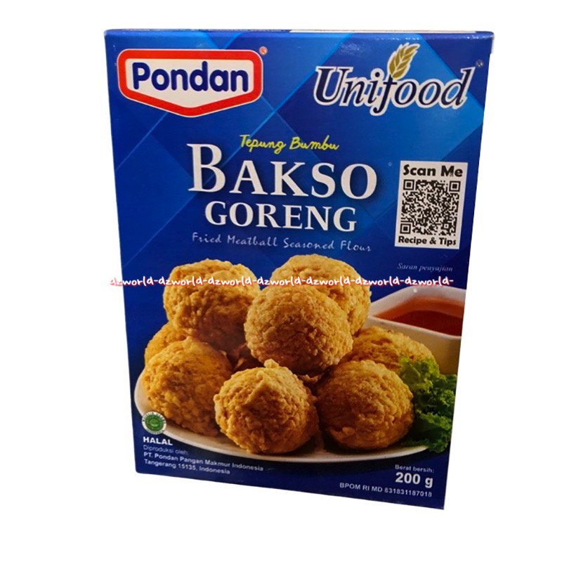 Pondan Tepung Bumbu Bakso Goreng Unifood 200gr Premix Instans Tepung Instan Praktis Membuat Bakso Tepung Fried Meatball Seasoned Flours Meat Ball Balls