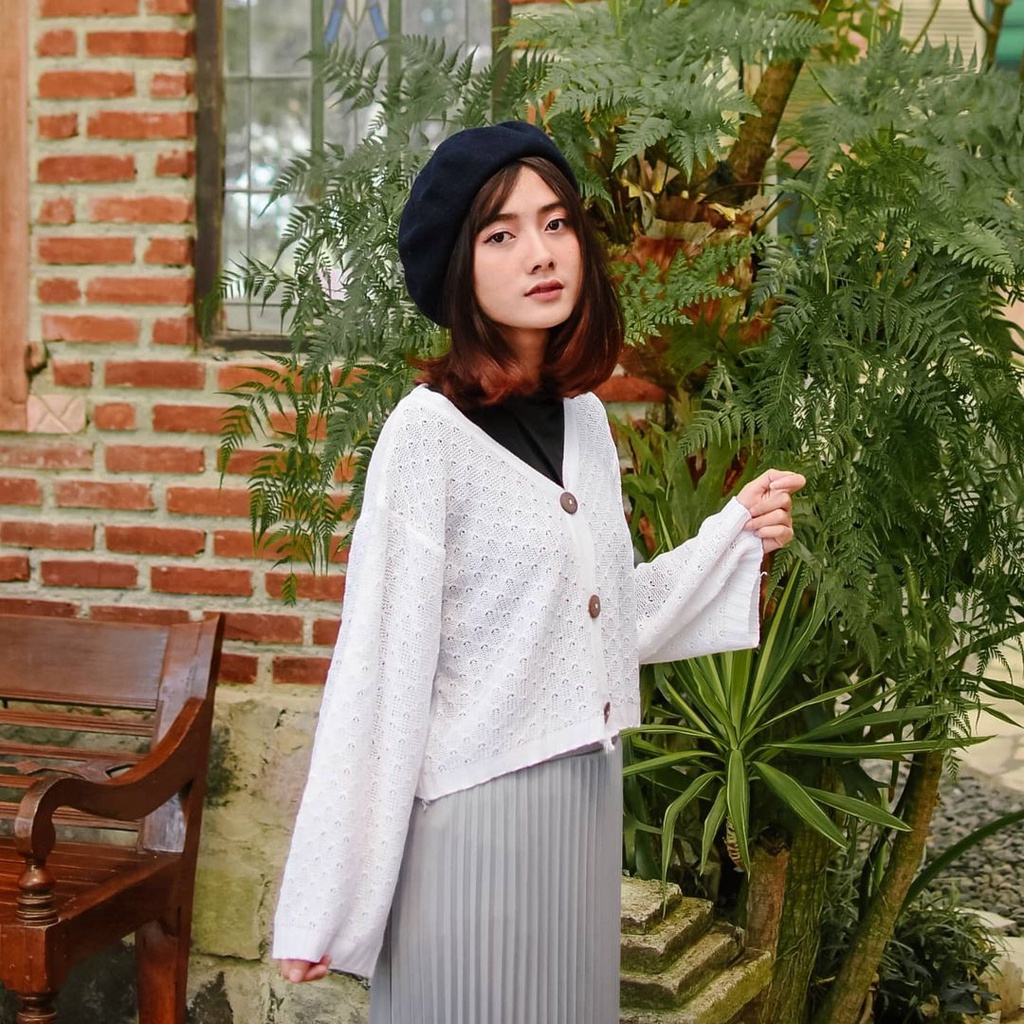 Primadona Cardie Pine Apple Cardigan Rajut Kancing Depan