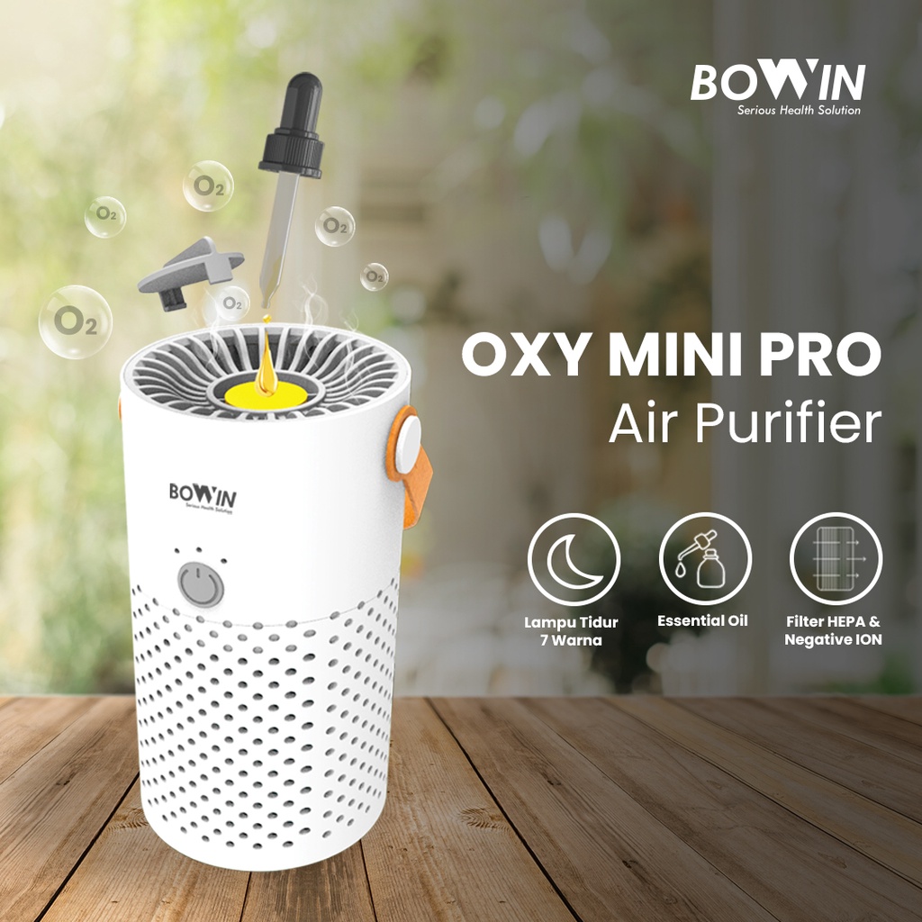 Bowin Air Purifier -  Oxy Mini  (3in1 True HEPA, ANION, Karbon Filter)