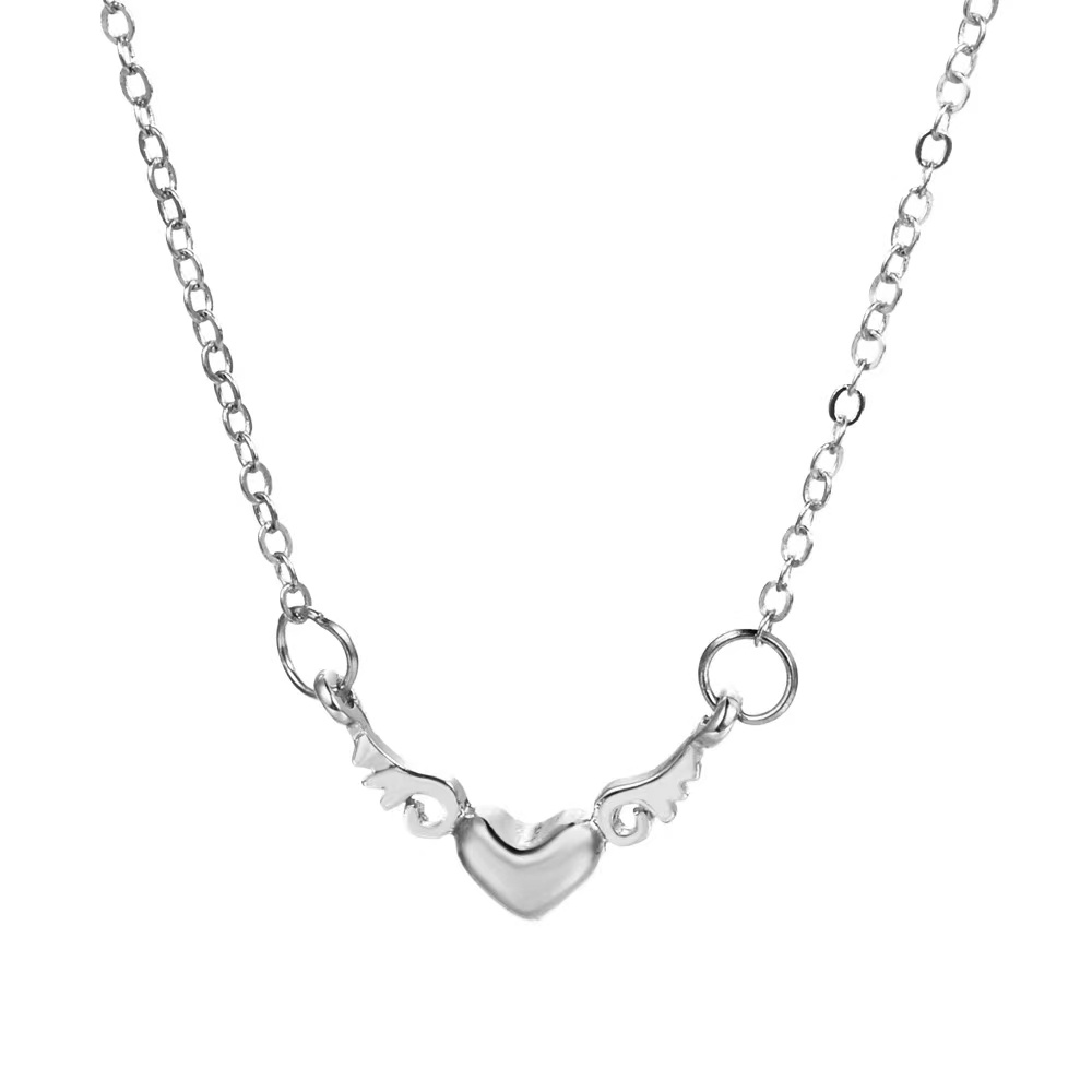 Kalung Fashion Wanita Liontin Hati - Kalung Hati Heart Chain Necklace  Aksesoris Fashion Simple Hati