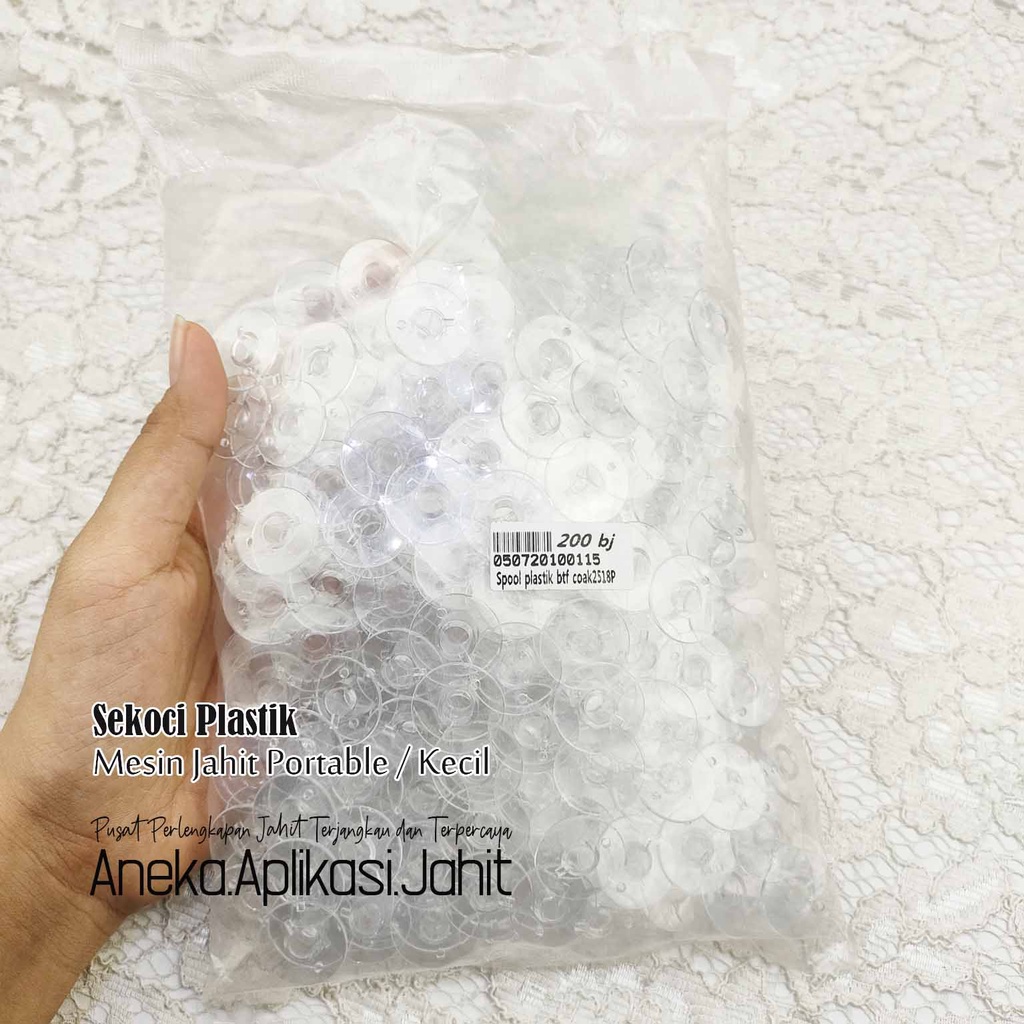 1 LUSIN SPOOL MESIN JAHIT PORTABLE / SPUL ANAK SEKOCI PLASTIK / SPOL MESIN JAHIT RUMAH TANGGA-2