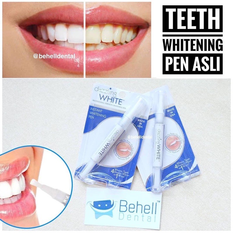 CAIRAN GEL PEMUTIH GIGI AMPUH DAZZLING WHITE PEN ORI TEETH WHITENING BEHEL GIGI HASIL PERMANEN