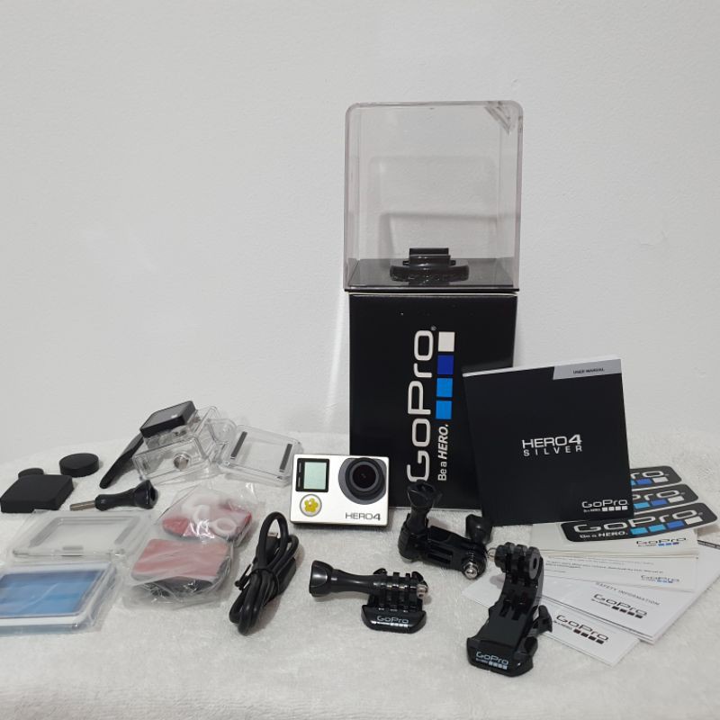 GOPRO HERO 4 Silver, Fungsi Normal, Fullset Mulus Like New