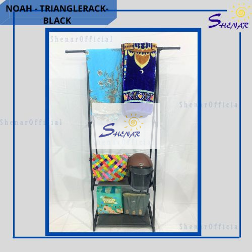 (2KG) SHENAR TRIANGLE CLOTH RACK / NOAH RACK / GANTUNGAN PAKAIAN TIANG BERDIRI DENGAN 4 RODA / HANGER / RAK DORONG / RAK RODA / RAK TANPA RODA