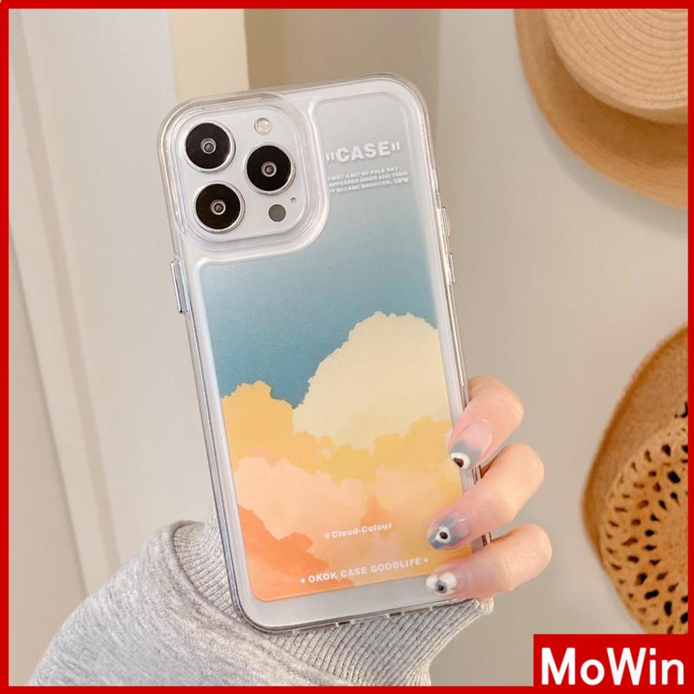 iPhone Case Silicone Soft Case Clear Case Shockproof Camera Protection Metal Button Gradient Cloud Compatible For iPhone 11 iPhone 13 Pro Max iPhone 12 Pro Max iPhone 7 Plus xr