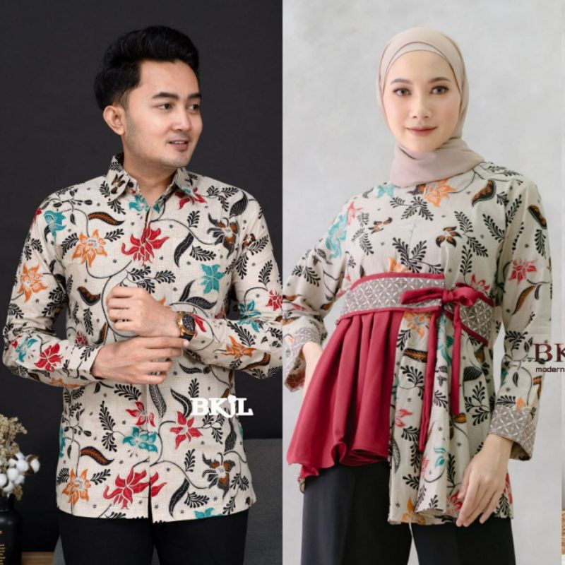 BATIK ALINA - Batik Couple Modern Baju Batik Wanita Modern M L XL XXL Atasan Batik Kerja Wanita Batik Wanita dan Pria Batik Kerja Seragam Batik